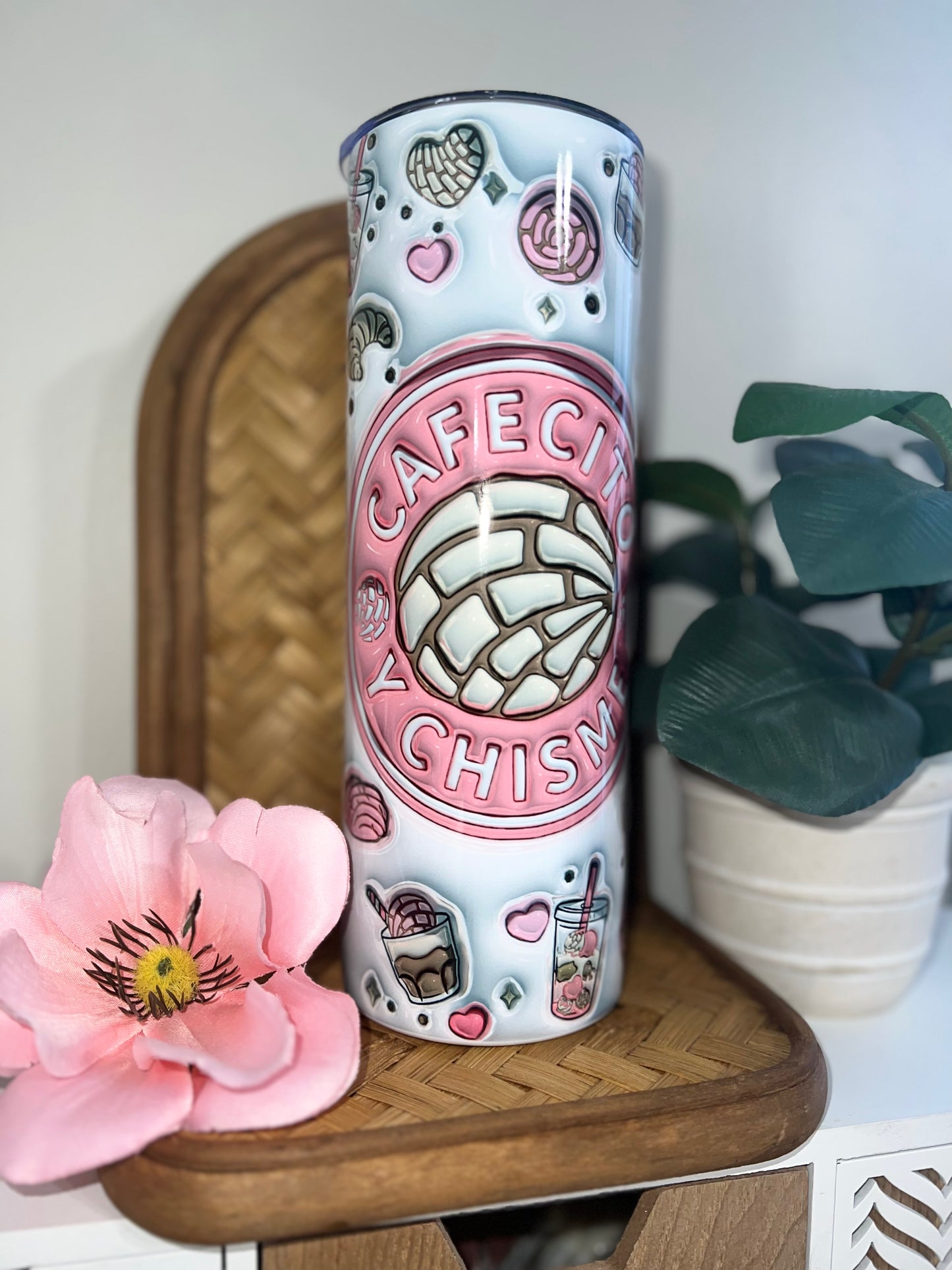 3D Cafecito & Chisme Tumbler - 20oz